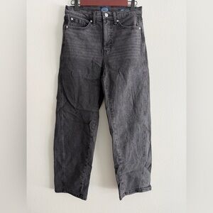 Barrel Leg Black Cotton Jeans by Scoop